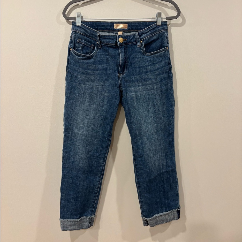 Kut From The Kloth Amy Crop Straight Leg Dark Wash Women's size 8
